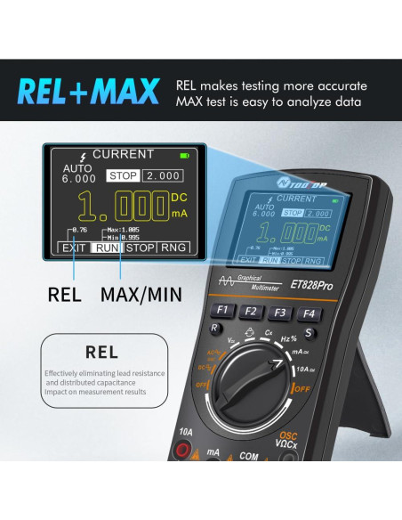 Osciloscopio Digital de Mano TOOLTOP ET828Pro 10MHz 50Msps