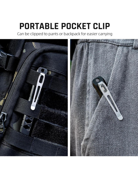 Barra de palanca EDC TISUR de titanio, 11.1 cm, herramienta multitool