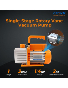 Bomba de Vacío Elitech NVP-3 3 CFM 1.5L/S 1/2HP para HVAC 2