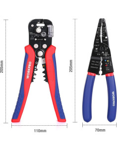 Juego de Pelacables WORKPRO 8" Autoajustables y Multi-Herramienta 2