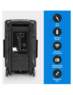 Altavoz PA portátil Pyle 1200W Bluetooth con USB y FM 2