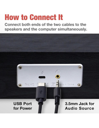 Altavoces de Computadora MICA M30, Barra de Sonido USB 5W