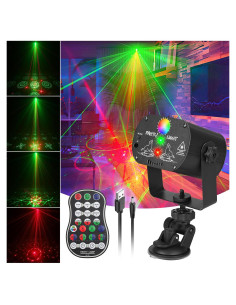 Proyector Estroboscópico LED RGB Qajok DQ-R60 con Control Remoto