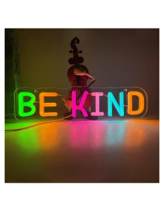Señal de Neón LED Be Kind ASONGLIFE 33x32.5 cm Verde