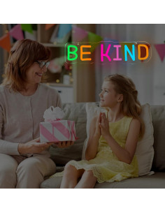 Señal de Neón LED Be Kind ASONGLIFE 33x32.5 cm Verde 2