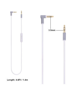 Cable de audio de reemplazo Hizsoaor 1.4m con micrófono y control 2