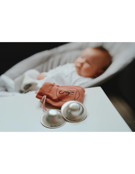 Copas de Lactancia Silver Mamas 925 para Alivio de Pezones - Grande