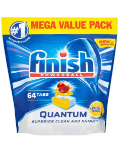 Finish Powerball Quantum 64 Tabletas Lavavajillas Limón 2