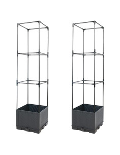 Sunnyglade Plantador Elevado con Trellis 2 Pcs 111.76 cm