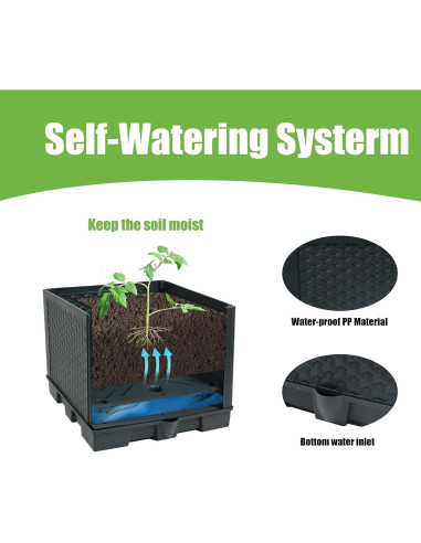 Sunnyglade Plantador Elevado con Trellis 2 Pcs 111.76 cm