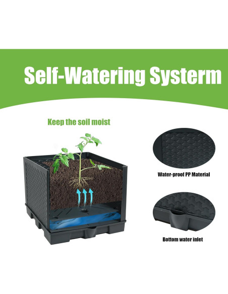 Sunnyglade Plantador Elevado con Trellis 2 Pcs 111.76 cm