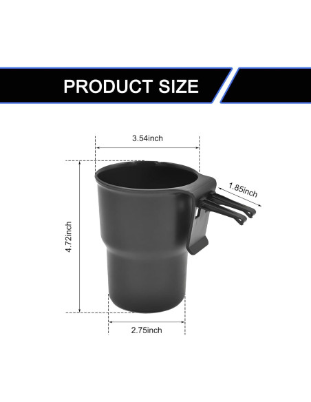 Soporte para Bebidas de Coche Gunroil DM-032 Negro Universal