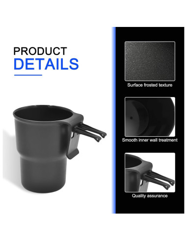 Soporte para Bebidas de Coche Gunroil DM-032 Negro Universal