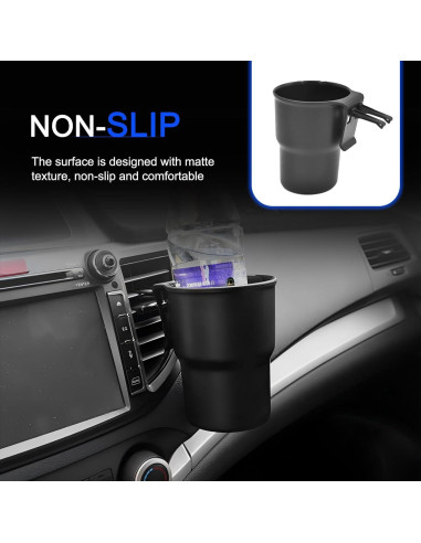 Soporte para Bebidas de Coche Gunroil DM-032 Negro Universal