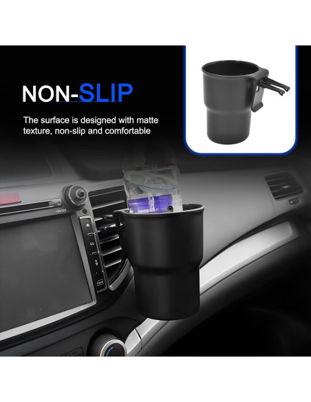 Soporte para Bebidas de Coche Gunroil DM-032 Negro Universal