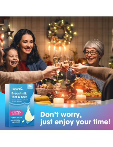 Tiras de Prueba de Alcohol Papablic para Leche Materna - 12 Piezas