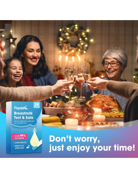 Tiras de Prueba de Alcohol Papablic para Leche Materna - 12 Piezas