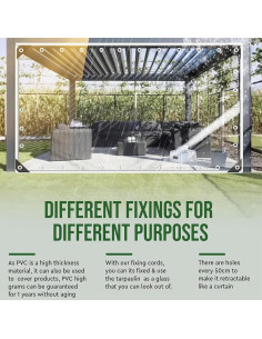 Lona Transparente 14 Mil PVC 0.91m x 1.83m Resistente al Desgarro 2