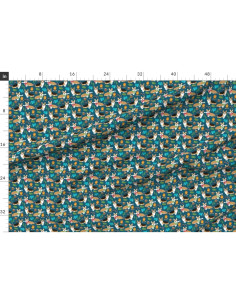 Tela Chiffon Spoonflower Corgi Camping 137 cm 100% Poliéster 2