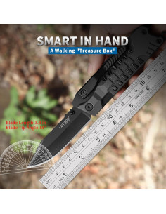 Cuchillo Multiusos 22 en 1 LETGOS con Funda de Nailon Negro 2