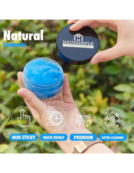 Gel de Limpieza para Autos HAUSSIMPLE - Paquete de 4 - 439g