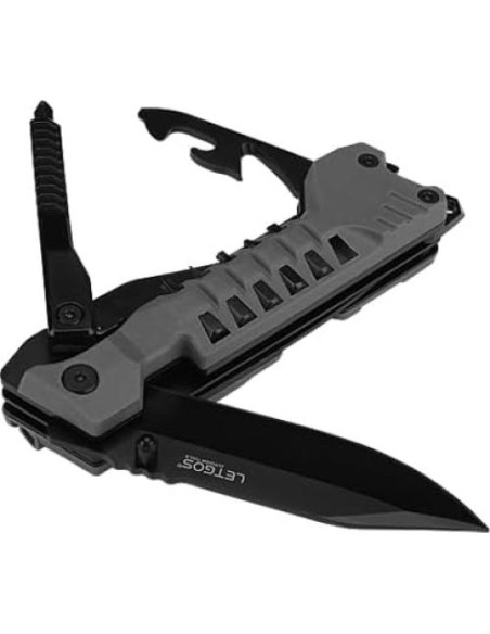 Cuchillo Multiusos 22 en 1 LETGOS con Funda de Nailon Negro
