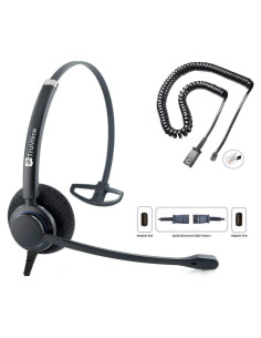 Auricular TruVoice HD-100 con Micrófono y Cancelación de Ruido