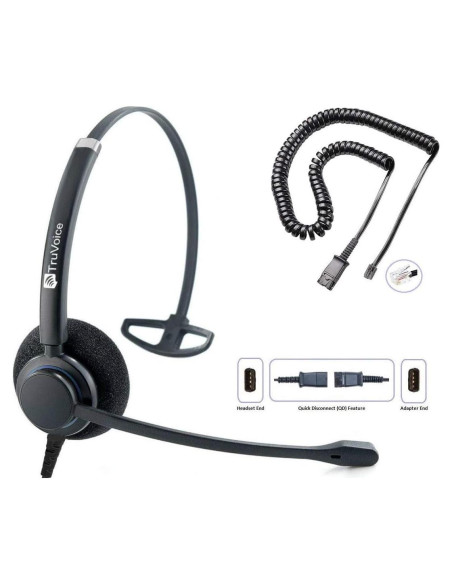 Auricular TruVoice HD-100 con Micrófono y Cancelación de Ruido