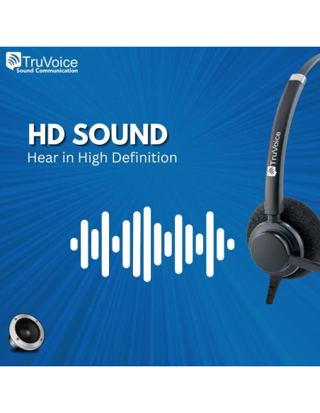 Auricular TruVoice HD-100 con Micrófono y Cancelación de Ruido