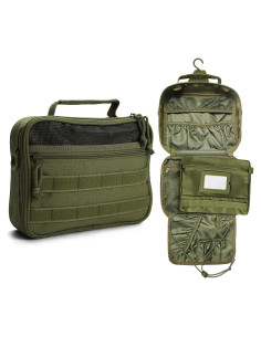 Bolsa de Aseo Táctica SUNRISING Verde Militar - Organizador de Viaje
