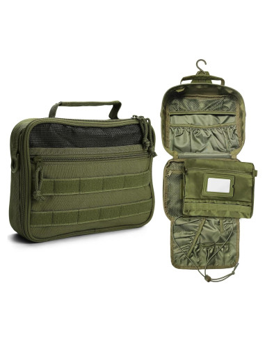 Bolsa de Aseo Táctica SUNRISING Verde Militar - Organizador de Viaje