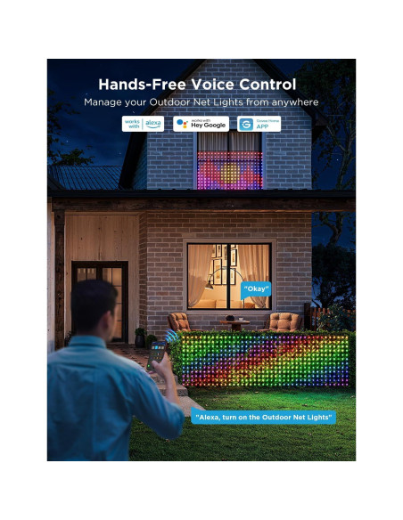 Luces de Red Govee para Exterior 0.86x1.43m RGBIC IP65