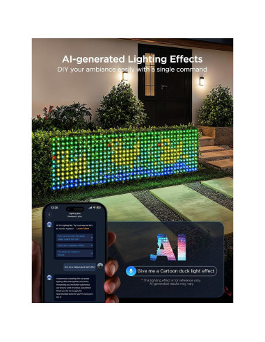 Luces de Red Govee para Exterior 0.86x1.43m RGBIC IP65