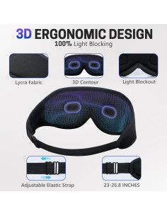 Máscara de Sueño Bluetooth Aurya 3D con Altavoces HD 2