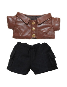 Conjunto de Chaqueta Marrón Labubu 17cm - Ropa de Muñeca