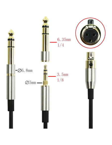Cable de audio de reemplazo NewFantasia 1.3m para auriculares