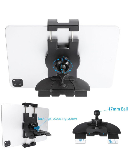 Soporte Universal para Tableta de Coche Xik TS-17 - Montaje 2-en-1