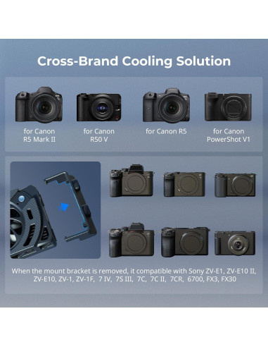 Ventilador de Enfriamiento SMALLRIG 5063 para Canon R5/R50 y Sony