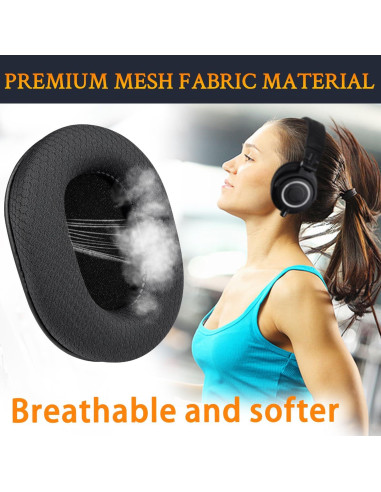 Almohadillas de Reemplazo SOULWIT para Auriculares Audio Technica M50X