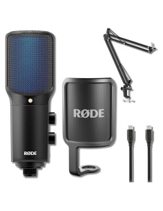 Micrófono USB Rode NT-USB+ con Brazo StreamEye y Filtro
