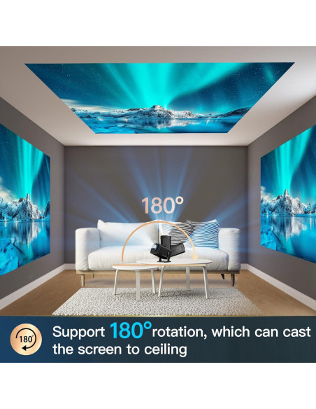 Proyector Mini HIPPUS Full HD 1080P WiFi 6 y Bluetooth