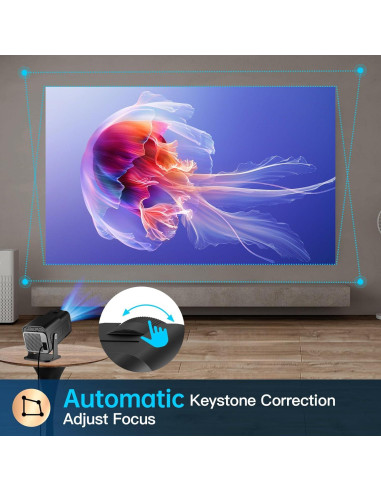 Proyector Mini HIPPUS Full HD 1080P WiFi 6 y Bluetooth