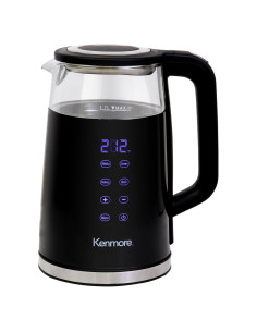 Hervidor Eléctrico Kenmore 1.7L Digital Sin Cable Negro