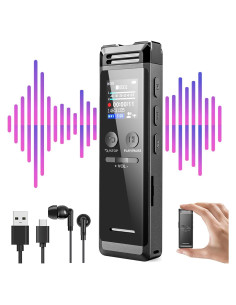 Grabadora de Voz EAKKOR 96GB con Cancelación de Ruido