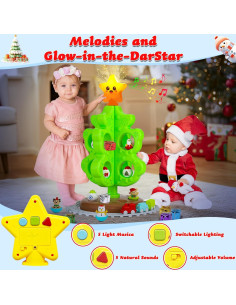 Árbol de Navidad Infantil Surelect con Proyector y Juguetes 2