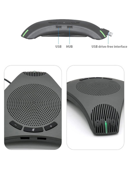 Micrófono y Altavoz USB Scinort P2 360 para Conferencias
