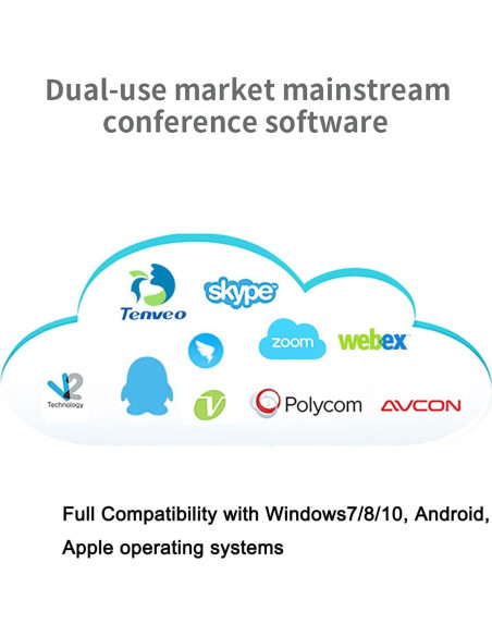 Micrófono y Altavoz USB Scinort P2 360 para Conferencias