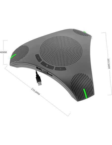 Micrófono y Altavoz USB Scinort P2 360 para Conferencias