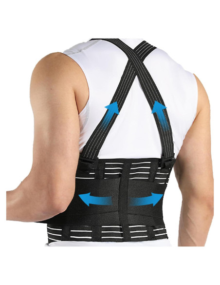 Faja de Soporte Lumbar FHOCSLO Ajustable para Espalda Baja