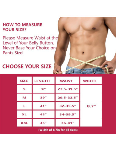 Faja de Soporte Lumbar FHOCSLO Ajustable para Espalda Baja